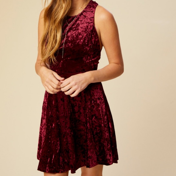 NWOT Altar'd State Granoble Velvet Dress - Picture 3 of 6